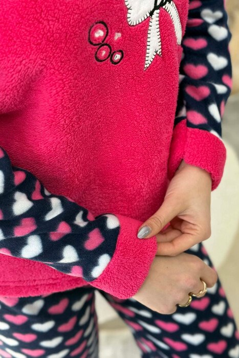 LOVE LIFE WRITINGS POLAR BLOUSE+TROUSERS WOMAN PIJAMAS FUCHSIA/CIKLAMI - 4