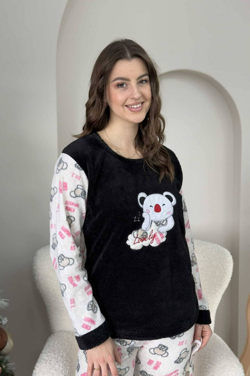 LOVELY WRITTING WOMEN PYJAMAS IN BLACK COLOR - 5