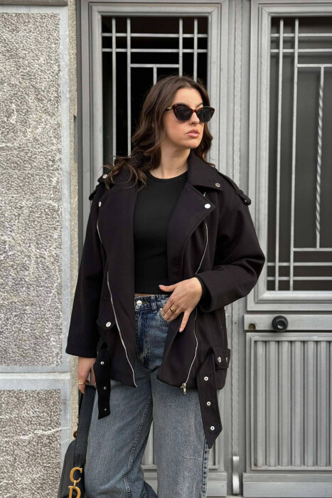 ZIPPED WOMEN JACKET BLACK/ E ZEZE - 4