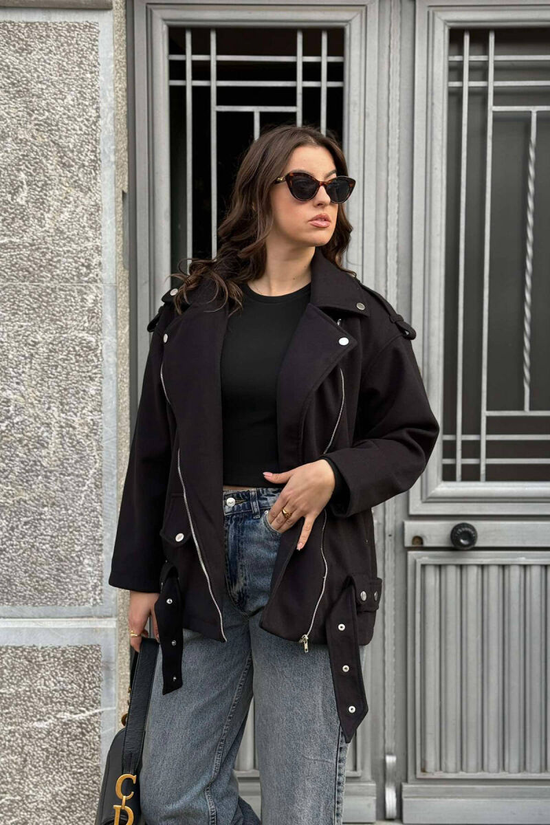 ZIPPED WOMEN JACKET BLACK/ E ZEZE - 4