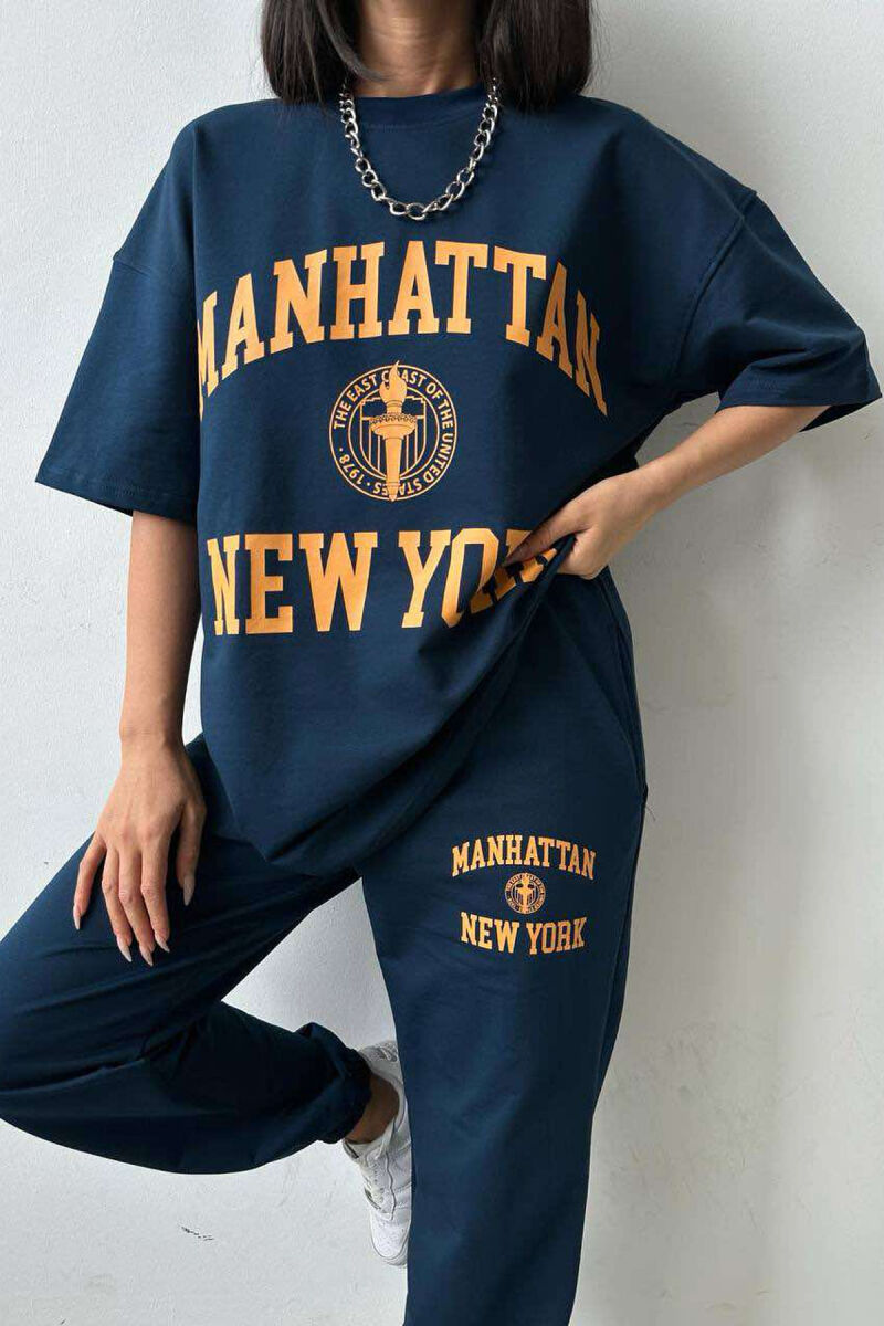 MANHATTAN COTTON WOMAN SET BLUE/BLU - 5