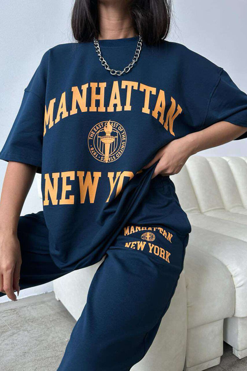 MANHATTAN COTTON WOMAN SET BLUE/BLU - 8