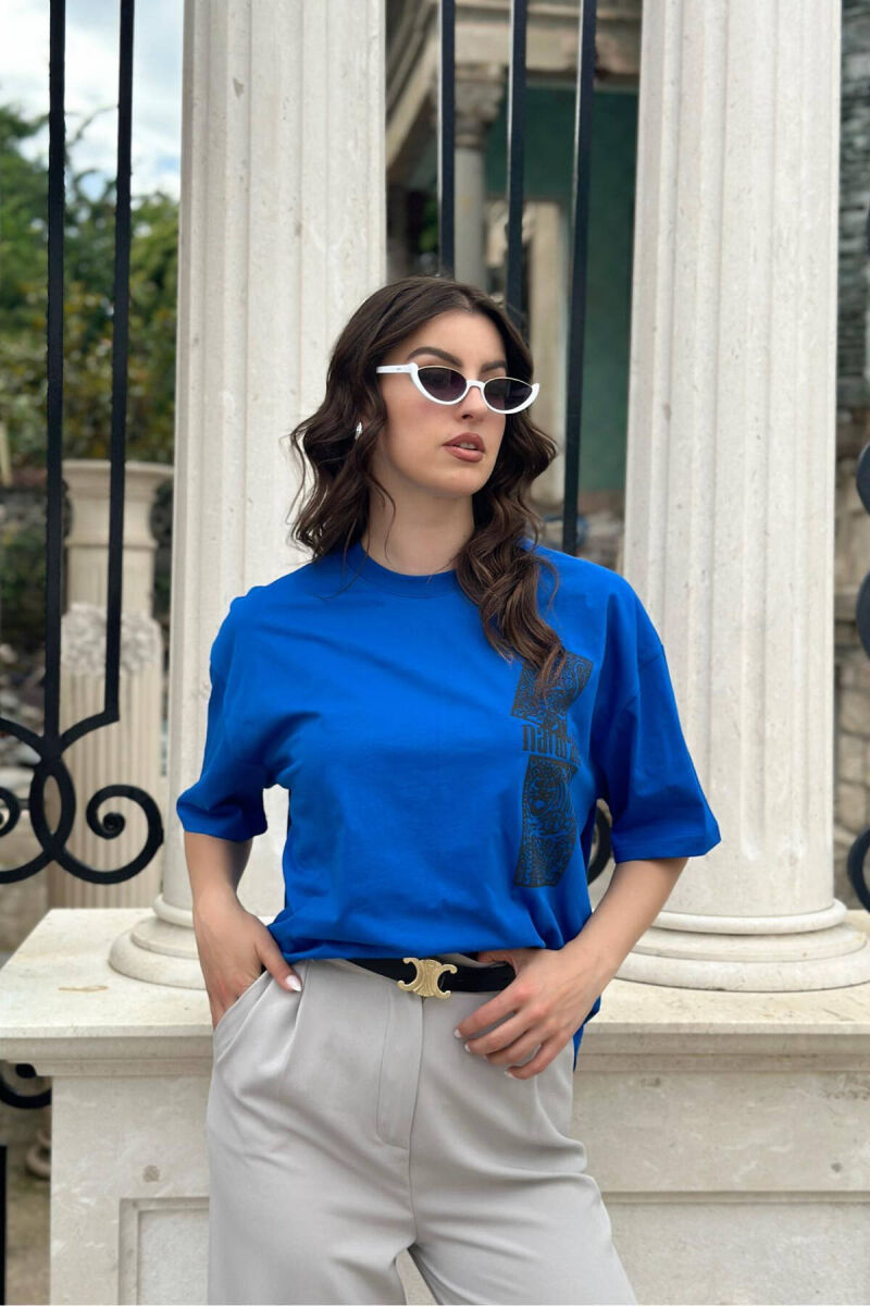 MAORI DESIGN WOMEN T-SHIRT BLUE/BLU - 1