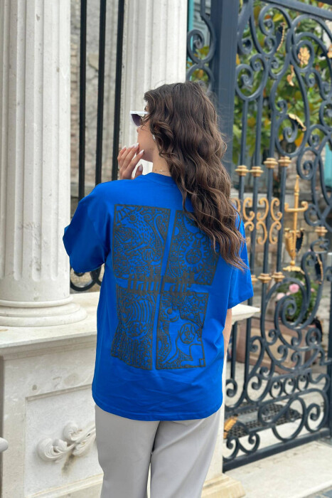 MAORI DESIGN WOMEN T-SHIRT BLUE/BLU - 4