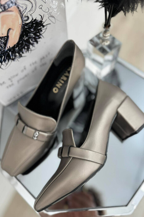 MATT SILVER DETAILS WOMAN HEELS GREY/GRI - 1