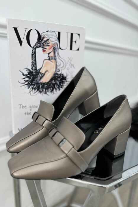 MATT SILVER DETAILS WOMAN HEELS GREY/GRI - 3