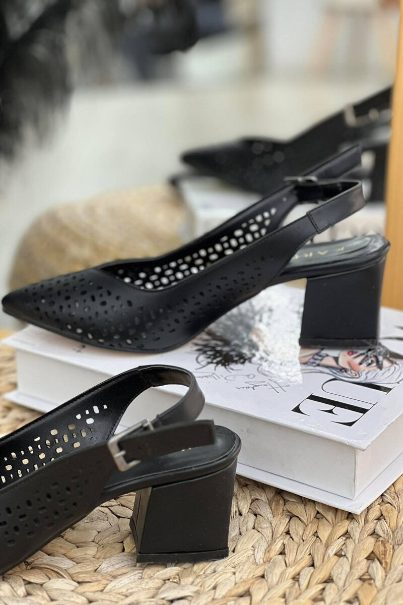 MIDI HEEL ONE COLOR WOMAN HEELS BLACK/ E ZEZE - 2