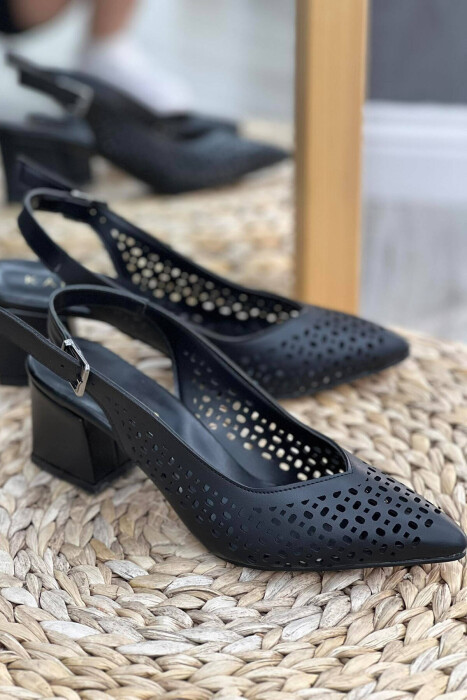 MIDI HEEL ONE COLOR WOMAN HEELS BLACK/ E ZEZE - 3