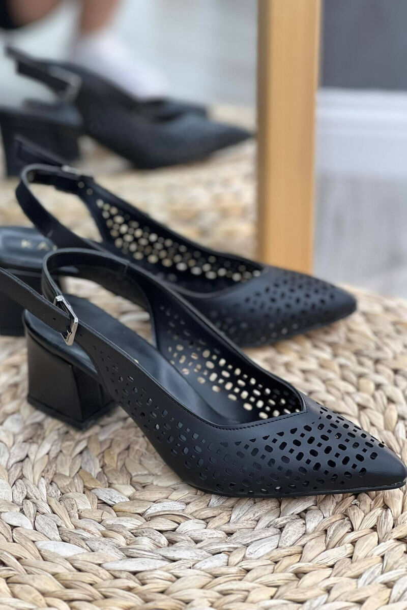 MIDI HEEL ONE COLOR WOMAN HEELS BLACK/ E ZEZE - 3