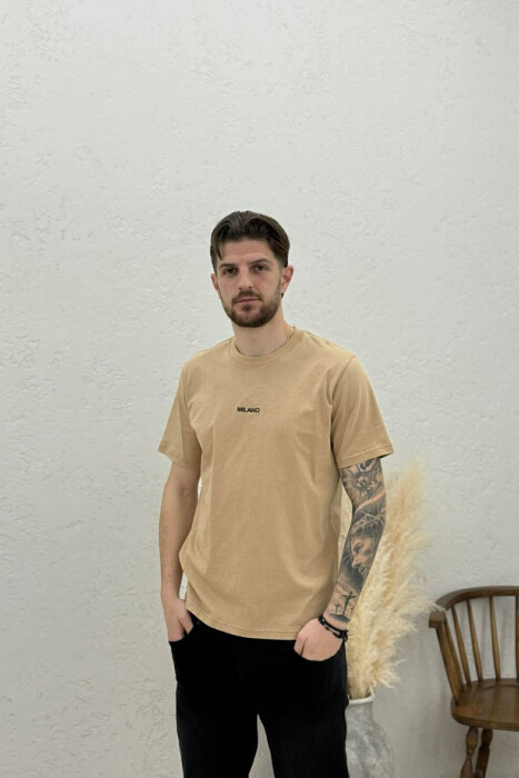 MILANO FRONT WRITTING MEN T-SHIRT BEIGE/BEZHE 