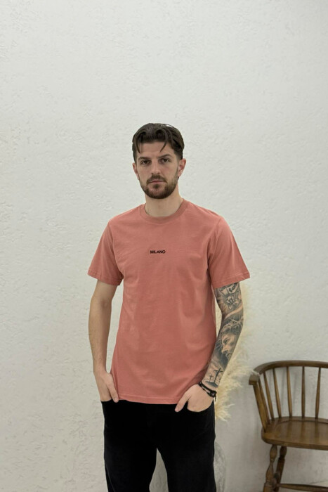 MILANO FRONT WRITTING MEN T-SHIRT POWDER/PUDER 
