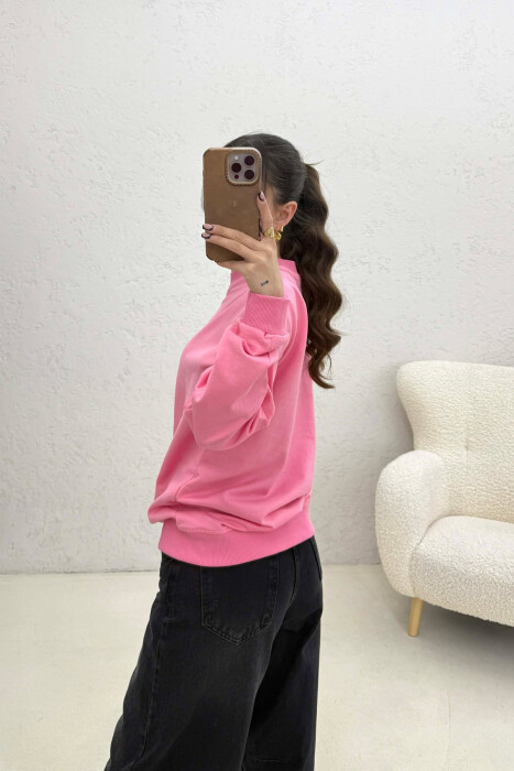 MINIMALIST FRONT WRITTINGS WOMAN SWEATSHIRT PINK/ROZE - 4