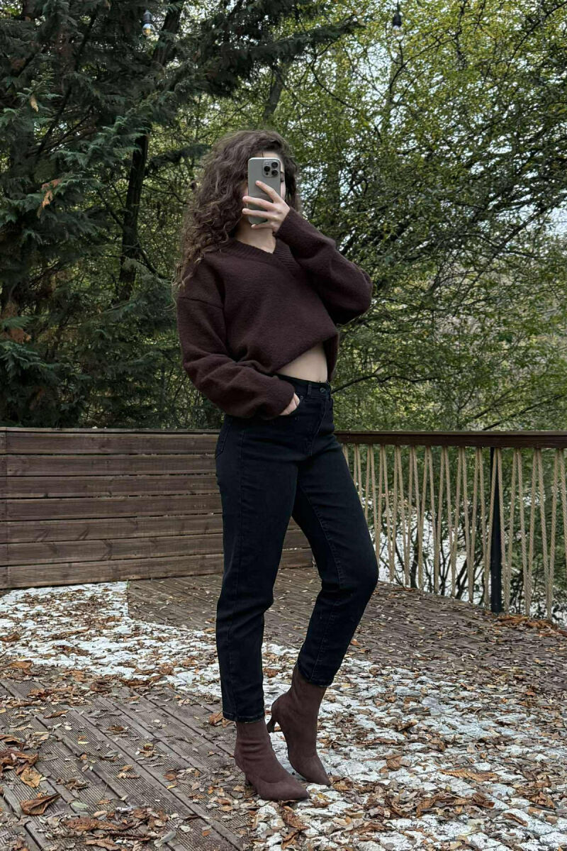 MOM JEANS ONE COLOR WOMAN JEANS BLACK/ E ZEZE - 2