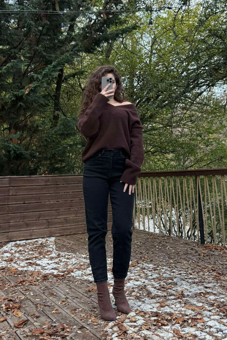 MOM JEANS ONE COLOR WOMAN JEANS BLACK/ E ZEZE - 3