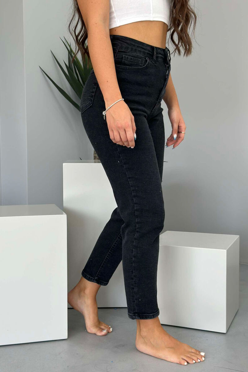 MOM JEANS ONE COLOR WOMAN JEANS BLACK/ E ZEZE - 3