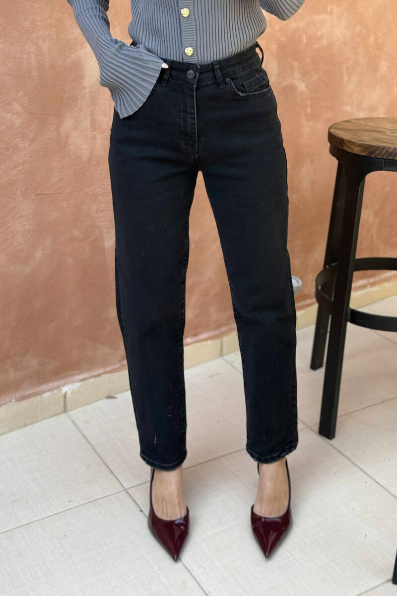 MOM JEANS ONE COLOR WOMAN JEANS BLACK/ E ZEZE - 8