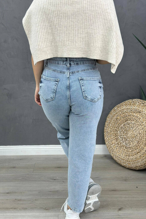 MOM JEANS WOMAN LIGHTBLUE/BZ - 5