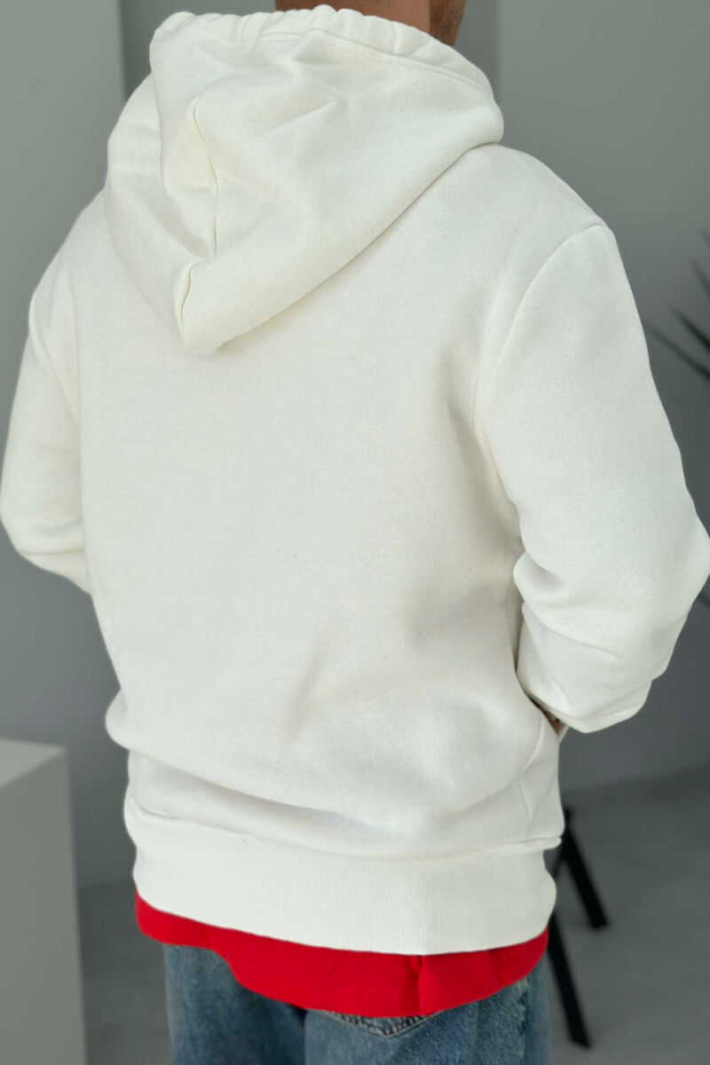 MONKEY DESIGN MEN HOODIE WHITE-E BARDHE - 3