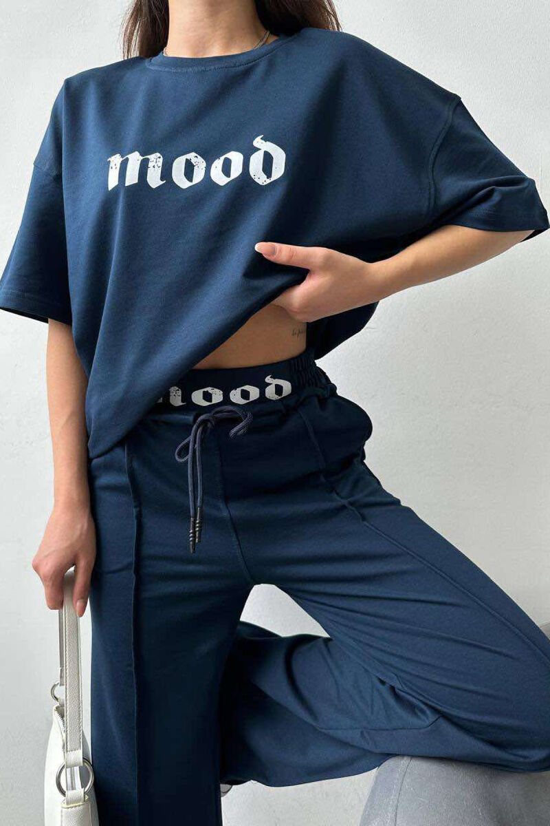 MOOD JOGGERS+T-SHIRT WOMEN SET BLUE/BLU - 3