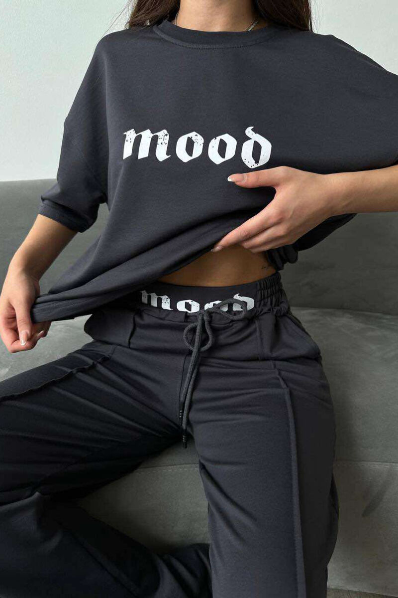 MOOD JOGGERS+T-SHIRT WOMEN SET DARK GREY/GEE - 5