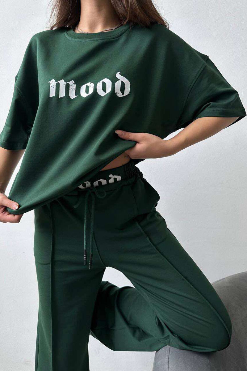 MOOD JOGGERS+T-SHIRT WOMEN SET GREEN/JESHILE - 4