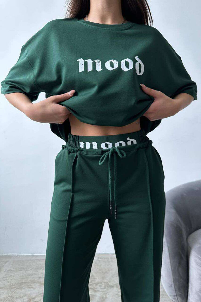 MOOD JOGGERS+T-SHIRT WOMEN SET GREEN/JESHILE - 5