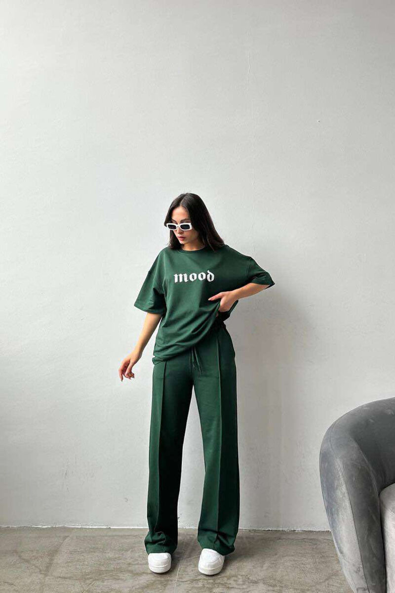 MOOD JOGGERS+T-SHIRT WOMEN SET GREEN/JESHILE - 6