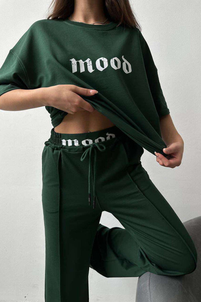 MOOD JOGGERS+T-SHIRT WOMEN SET GREEN/JESHILE - 7