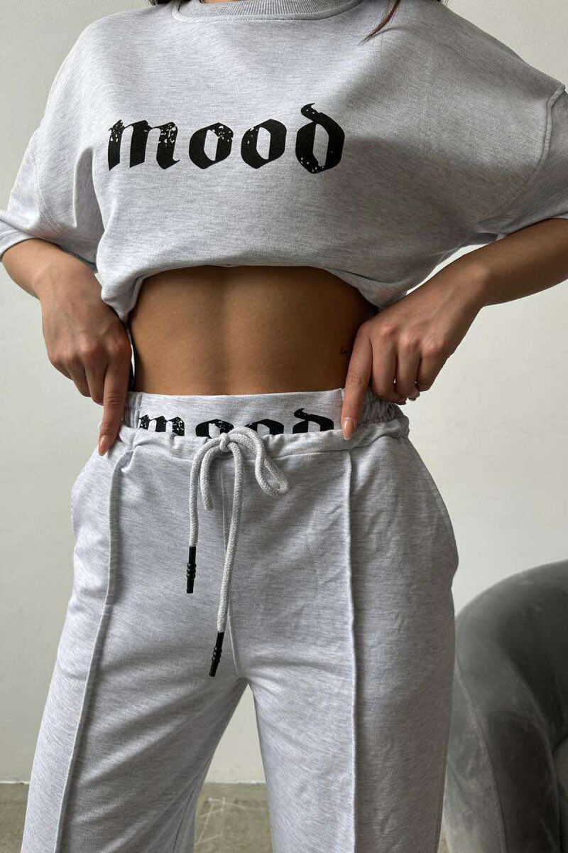 MOOD JOGGERS+T-SHIRT WOMEN SET GREY/GRI - 5