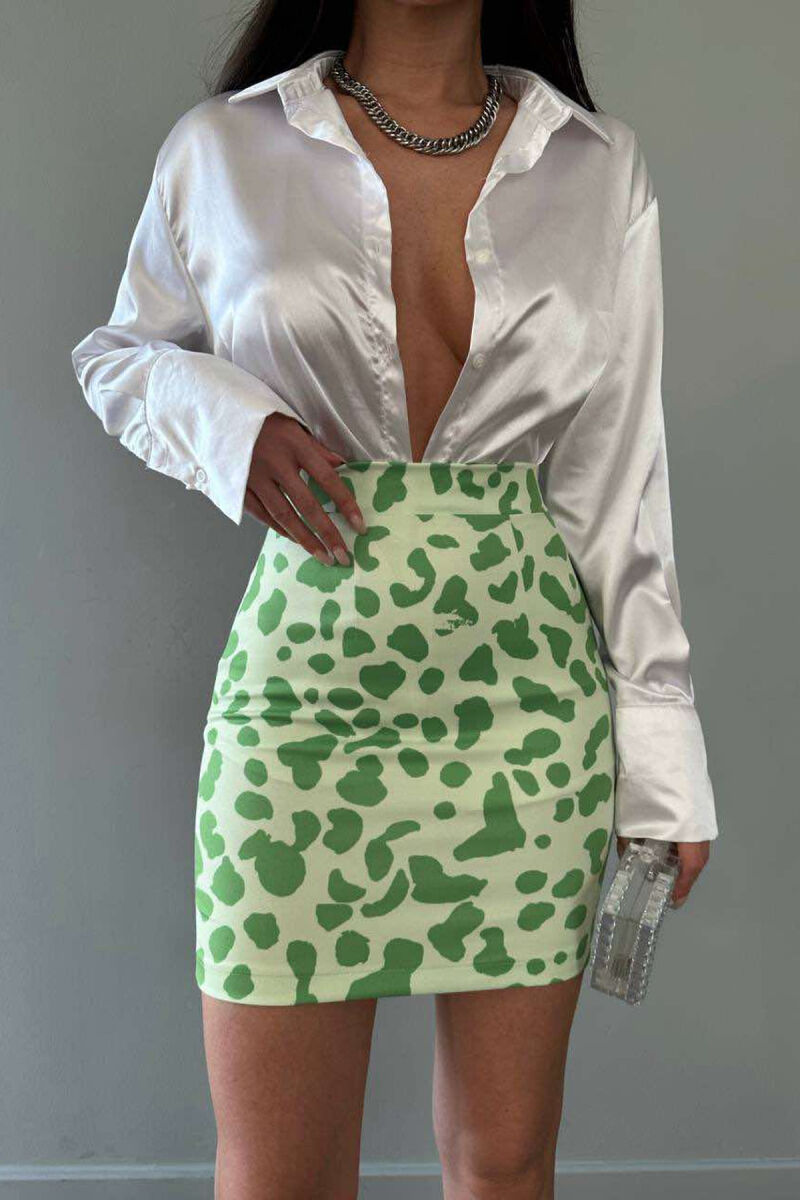 MOTIVE DIFFERENT COLORS SKIRT LIGHT GREEN/JEZB - 1