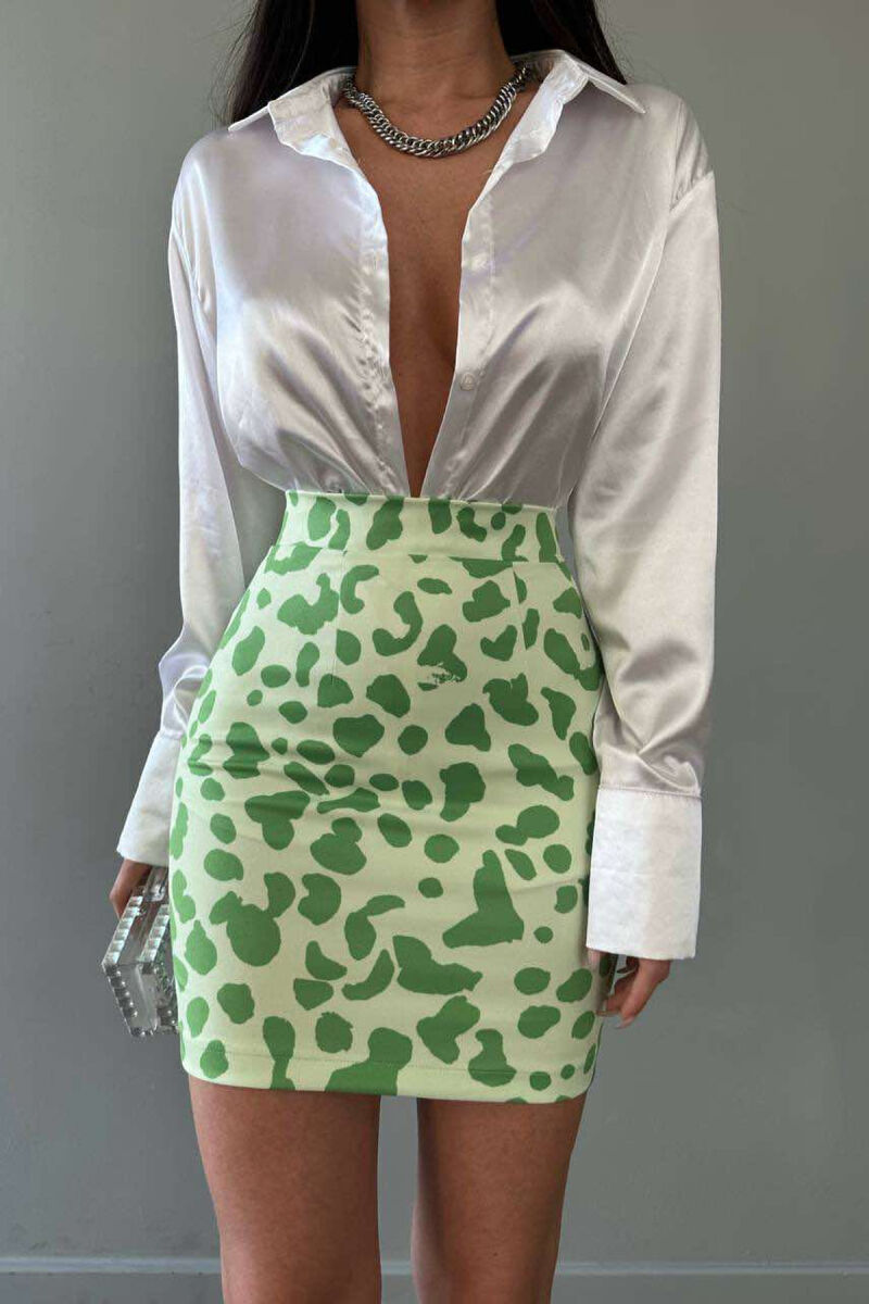 MOTIVE DIFFERENT COLORS SKIRT LIGHT GREEN/JEZB - 6