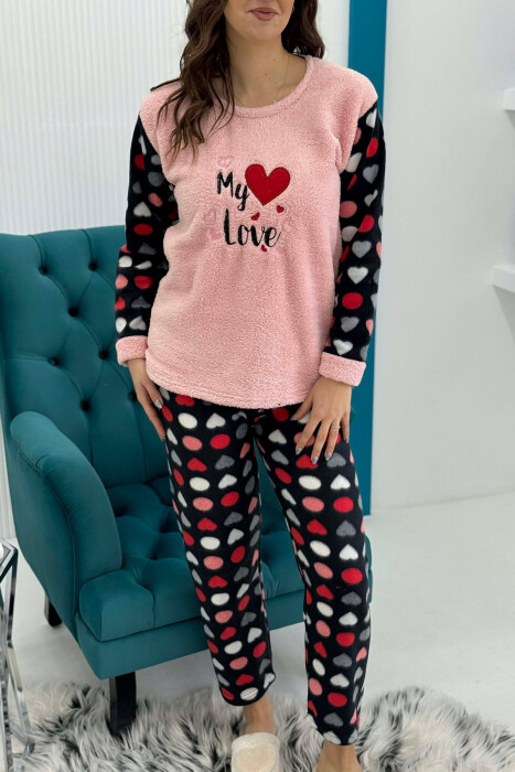 MY LOVE HEART WOMAN PYJAMAS BABY PINK/ROZB - 2