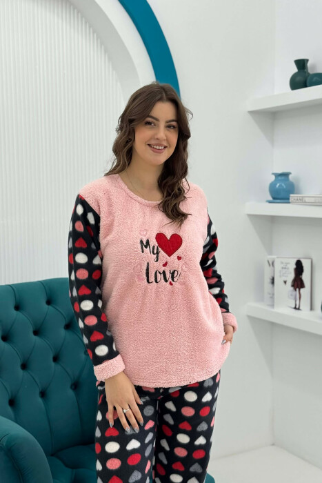 MY LOVE HEART WOMAN PYJAMAS BABY PINK/ROZB - 4