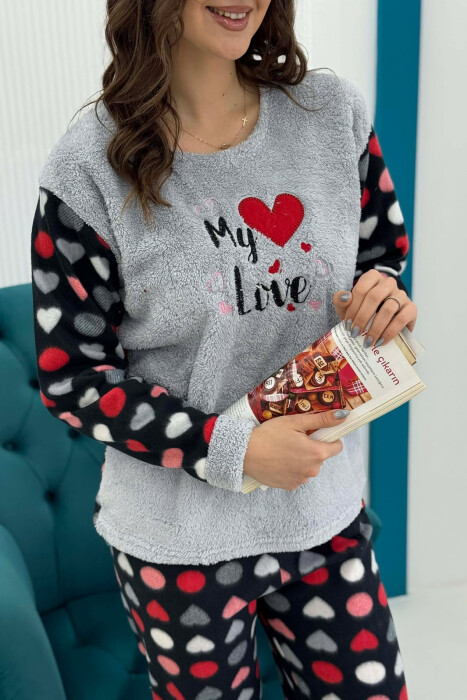 MY LOVE HEART WOMAN PYJAMAS GREY/GRI - 4