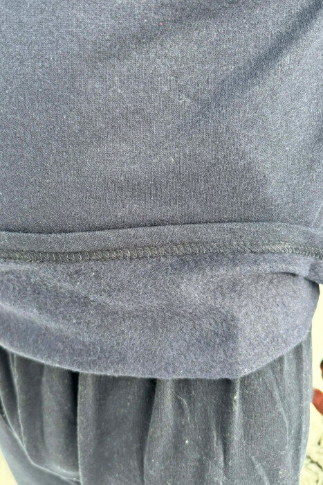 NECK BUTTONS SWEATSHIRT+TROUSERS MEN PYJAMAS DARK BLUE/BEE - 5