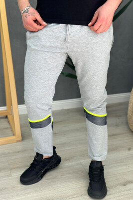 NEON LINE COTTON MEN SWEATPANTS LIGHT GREY/GZ 