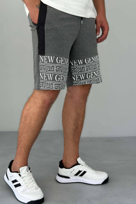 NEW GENERATION ZIPPER POCKETS MEN SHORTS DARK GREY/GEE 
