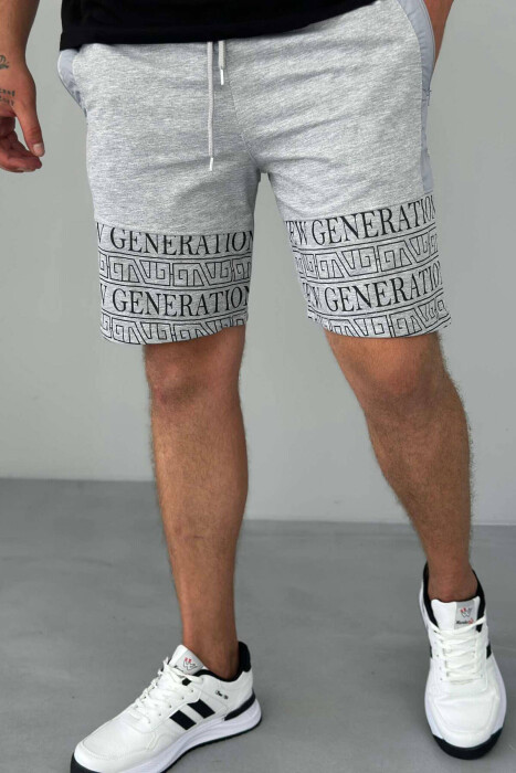 PANTALLONA TË SHKURTRA PËR MESHKUJ NË NGJYRË GRI 