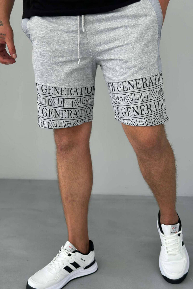 NEW GENERATION ZIPPER POCKETS MEN SHORTS GREY/GRI - 1