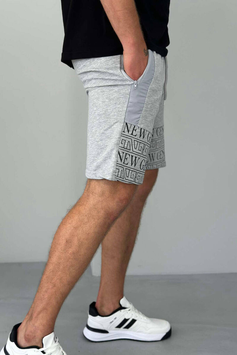 NEW GENERATION ZIPPER POCKETS MEN SHORTS GREY/GRI - 2