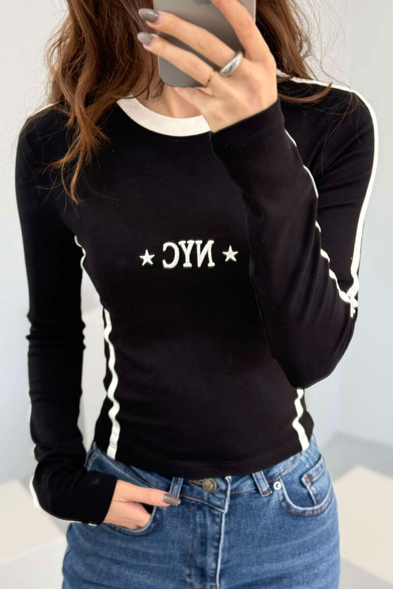 NEW YORK CITY FRONT LOGO WOMEN SWEATSHIRT BLACK/ E ZEZE - 2