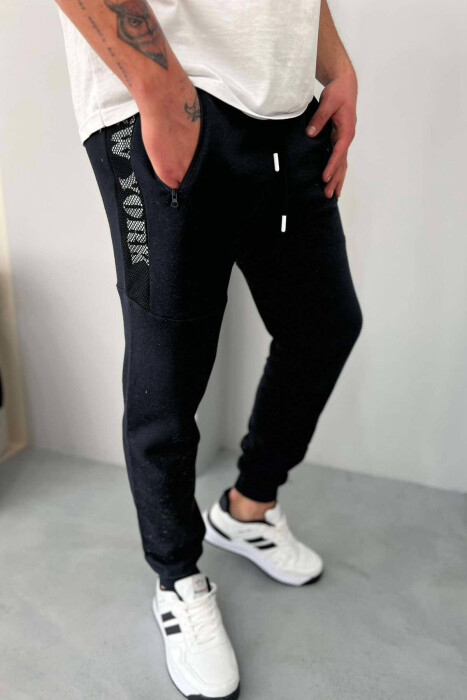 NEW YORK FLUFFY MEN SWEATPANTS BLUE/BLU - KLAUDIO FASHION