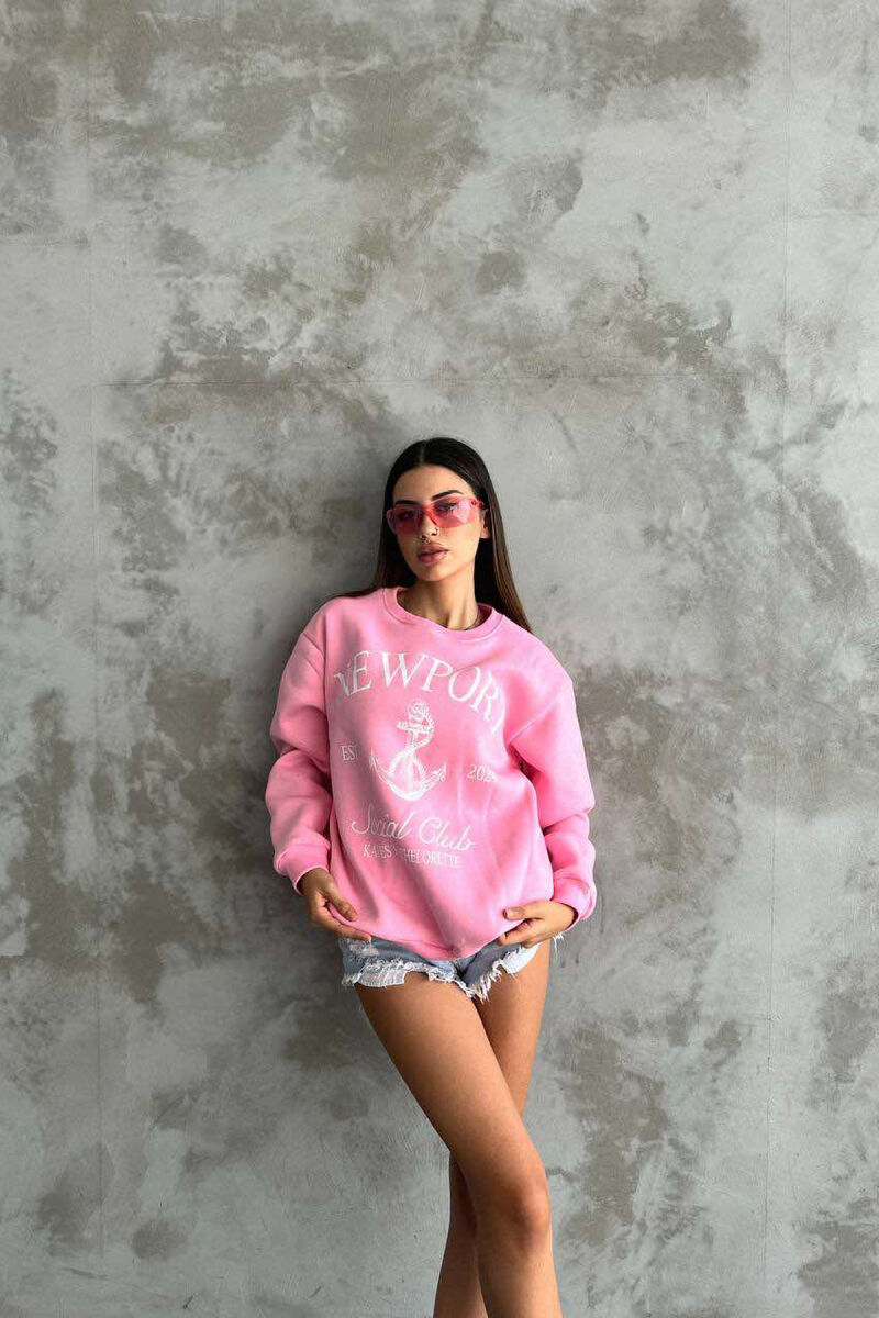 NEWPORT LOGO WOMEN SWEATSHIRT PINK/ROZE - 2