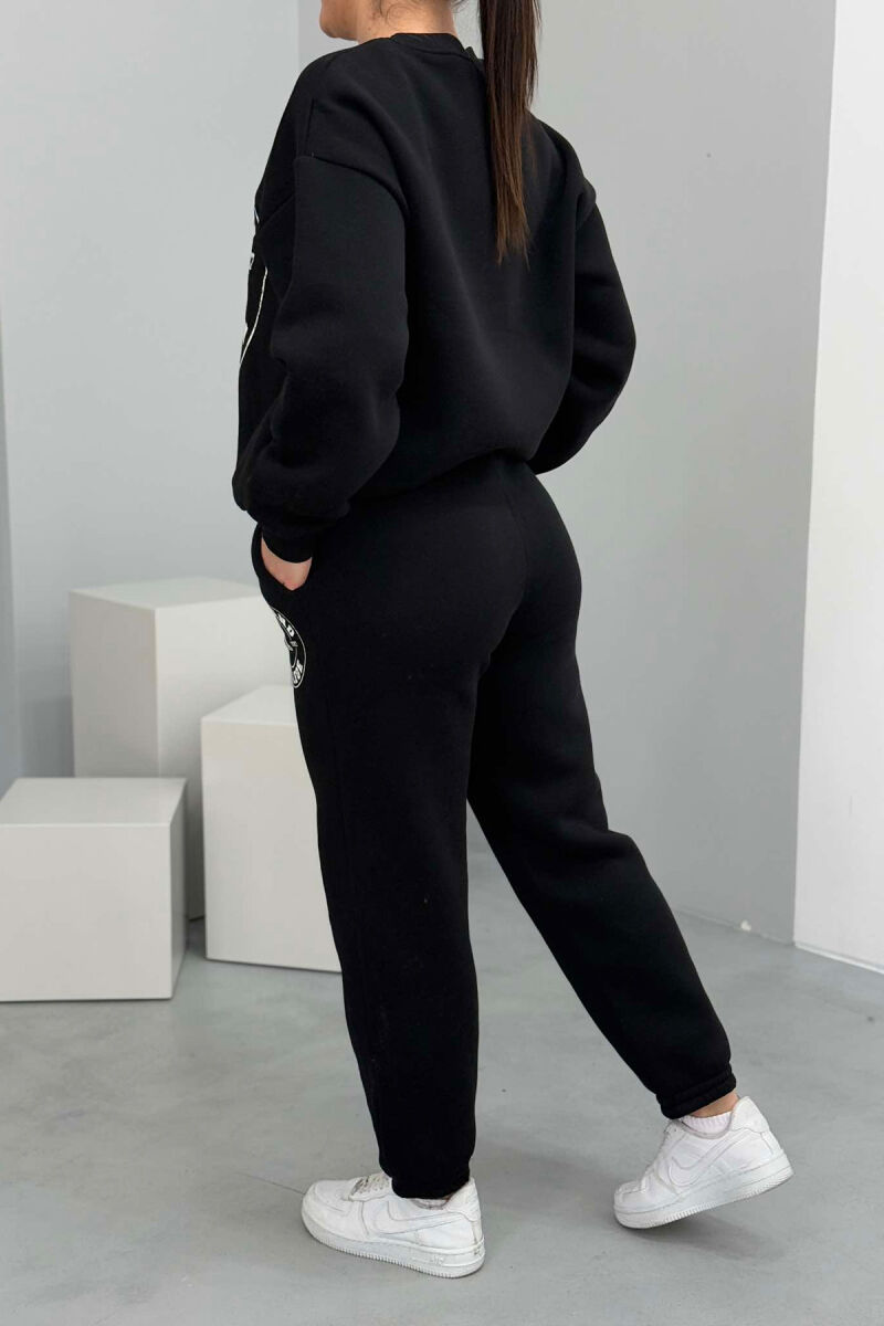 OAKLAND LOGO SWEATSHIRT+TROUSERS WOMEN SET BLACK/ E ZEZE - 2