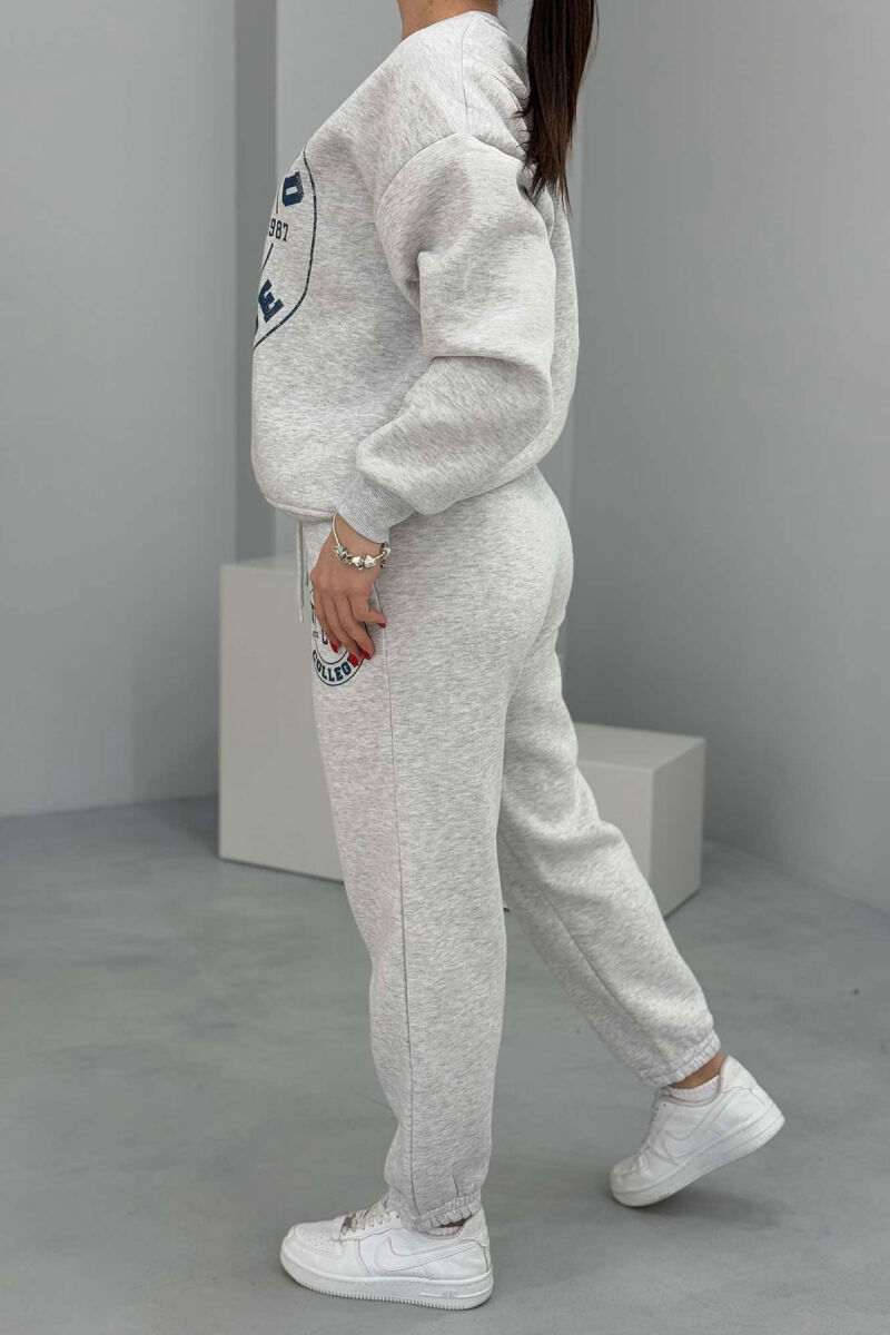 OAKLAND LOGO SWEATSHIRT+TROUSERS WOMEN SET LIGHT GREY/GZ - 2