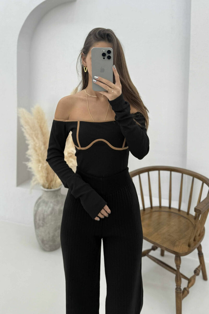 OFF SHOULDER ONE COLOR WOMEN BODY BLACK/ E ZEZE - 2