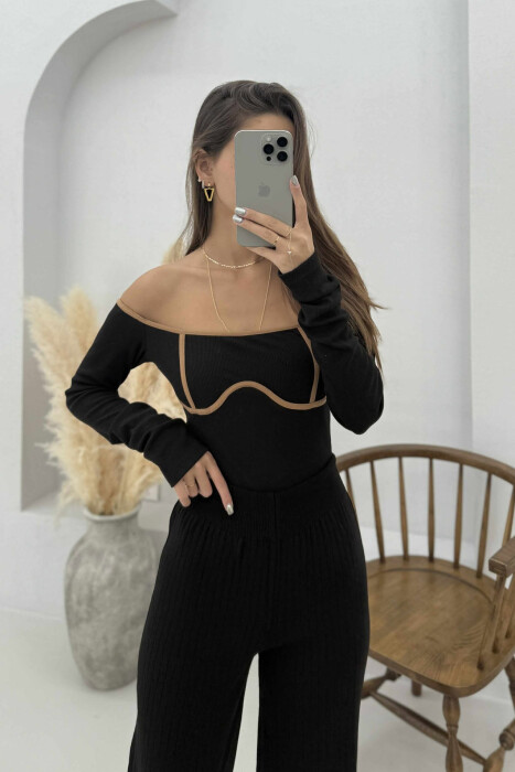 OFF SHOULDER ONE COLOR WOMEN BODY BLACK/ E ZEZE - 3