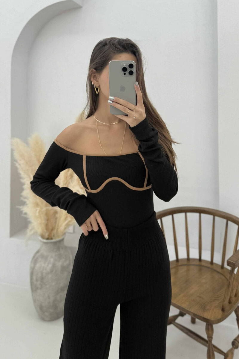 OFF SHOULDER ONE COLOR WOMEN BODY BLACK/ E ZEZE - 3