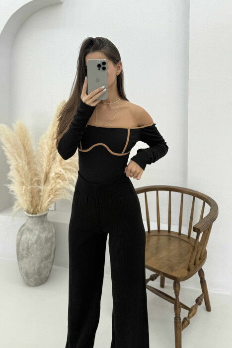 OFF SHOULDER ONE COLOR WOMEN BODY BLACK/ E ZEZE - 