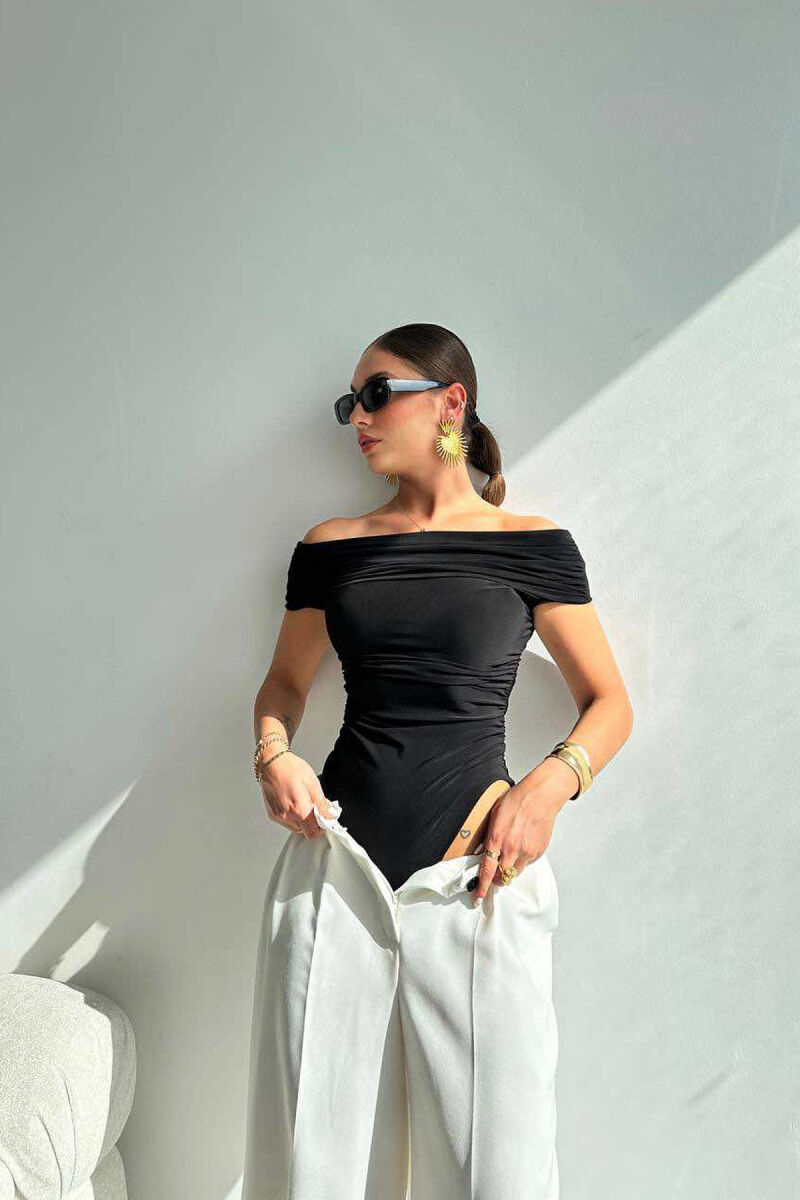 OFF THE SHOULDER ONE COLOR WOMEN BODY BLACK/ E ZEZE - 2